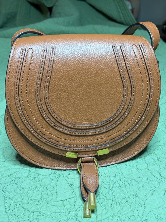 Chloe Handbags - Chloe Tan Marcie Small Saddle Crossbody Bag NEW